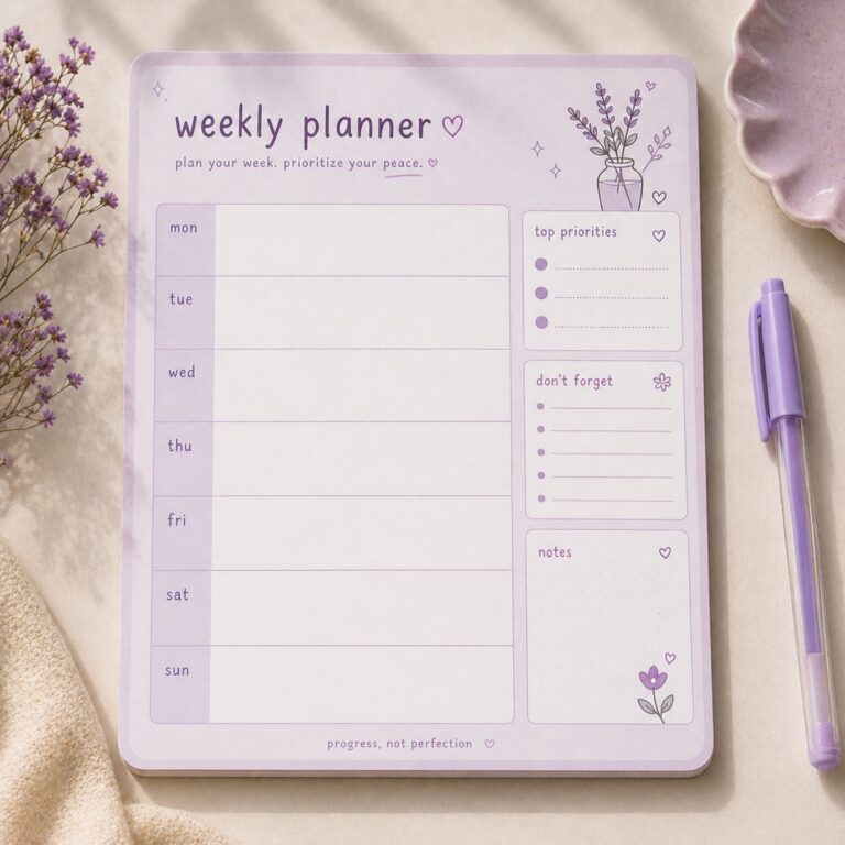'Aesthetic weekly planners by Inkle'