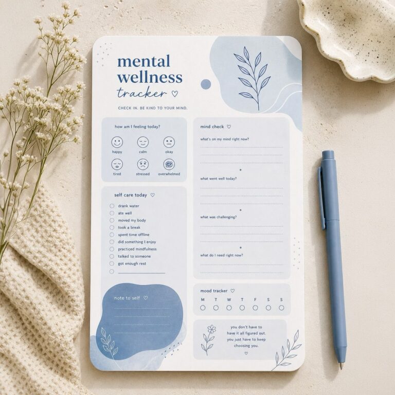 Mental Wellness planner
